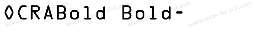 OCRABold Bold字体转换